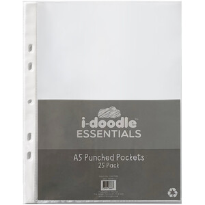 Pack of 25 Punched Pockets - A5 by i-doodle