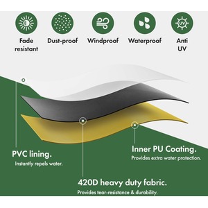 Medium BBQ Cover - Black by VonHaus