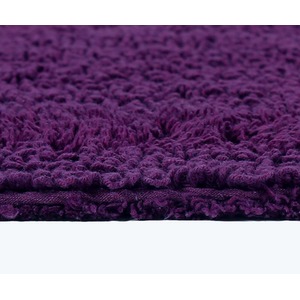 Luxury Reversible Semi Circle Bath Mat - Purple by Homescapes