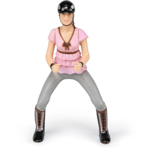 PAPO Horse and Ponies Trendy Riding Girl Pink Toy Figure - Black by PAPO