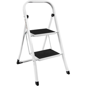 Step Ladder With Anti-Slip Mat - White / 47cm / 83cm by Vida Designs