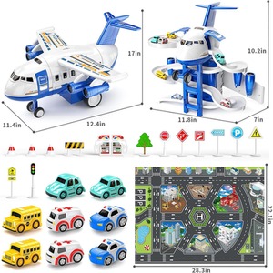 Aeroplane Toys Race Track Playset Cars Playmat For Kids - White by Temi
