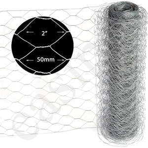 Galvanised Wire Mesh 50m - Silver / 900cm / 0.9cm by Actiaspet