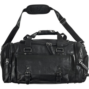 Premium PU Leather Duffel Bag and Holdall - Black / 1.46kg by SYED JEE