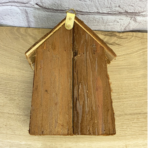Rustic Barkwood Birdhouse Nest Box - Brown / 2 by Selections