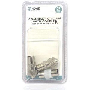 Two Coaxial TV Plugs with Coupler by My Home