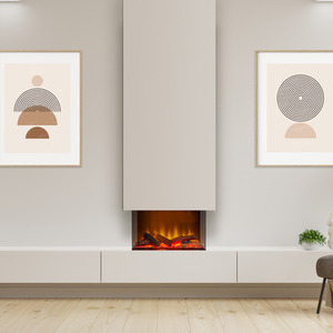 Acantha Aspire 50 Panoramic Media Wall Electric Fire - Black by Acantha