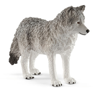 SCHLEICH Wild Life Mother Wolf with Pups Toy Figures Set - White by SCHLEICH