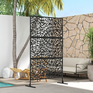 Outsunny 6.5FT Outdoor Privacy Screen Panel - Black by Outsunny
