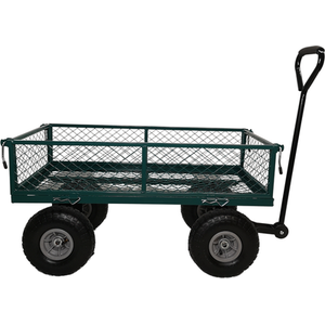 Heavy Duty Metal Garden Festival Cart Truck Trolley - Green by Samuel Alexander