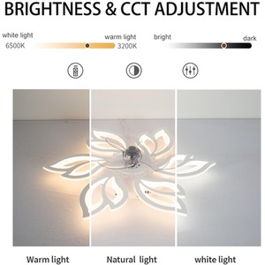 Petal-Shaped Ceiling Fan Light - White by Livingandhome