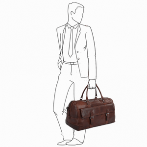 Mens Leather Travel Bag - Francis by Ashwood Leather