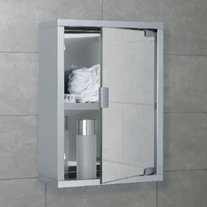 Stainless Steel Bathroom Mirror Cabinet - Silver