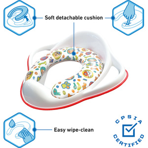 Paw Patrol Padded Toilet Seat - White/Red by Paw Patrol