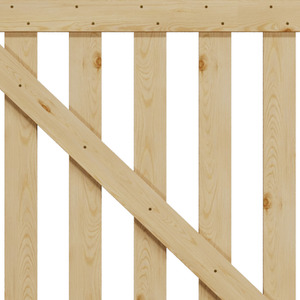 Solid Wood Garden Gate with Z-Shaped Structure by Livingandhome