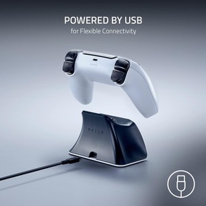 Razer Quick Charging Stand for Ps5 Dualsense Wireless Controller - Midnight Black by Razer