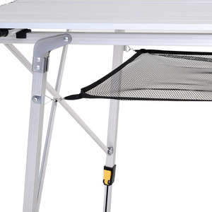 Outsunny Portable Rollup Aluminium Picnic Table - Silver by Outsunny