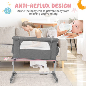 3-in-1 Baby Bedside Bassinet by Costway