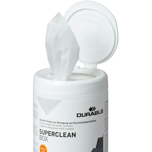 Superclean 100 Cleaning Wipes - White by Durable