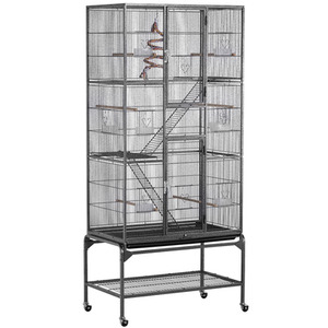 Extra Large Bird Cage with Detachable Stand - Black by Yaheetech