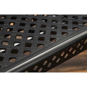 SHG Chirk Cast Aluminium 6 Seater Dining Set With Rectangular Extendable Table - Black by Signature Homes and Gardens