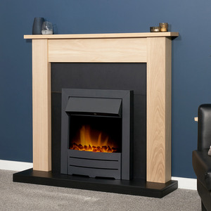 Adam Southwold in Oak and Black with Colorado Electric Fire in Black, 43 Inch - Black by Adam