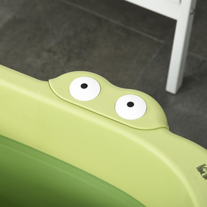 HOMCOM Baby Bath Tub Collapsible Non-Slip with Stool Seat - Green by HOMCOM