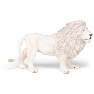 PAPO Large Figurines Large White Lion Toy Figure - White by PAPO