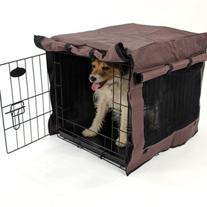 Waterproof Dog Cage Cover in Chocolate Brown - Chocolate Brown / 24in by Actiaspet