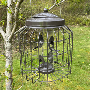 Heavy Duty Squirrel Proof Hanging Bird Seed Feeder - Grey by Selections