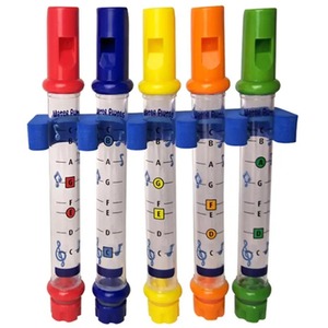 5Pcs Bath Flutes Toy Set - Blue, Red, Green, Orange, Yellow