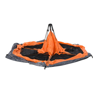 Outsunny Six Man Hexagon Pop Up Tent - Orange and Blue by Outsunny