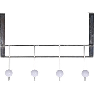 4 Hook Chrome Hanging Rail - Silver by Decorails