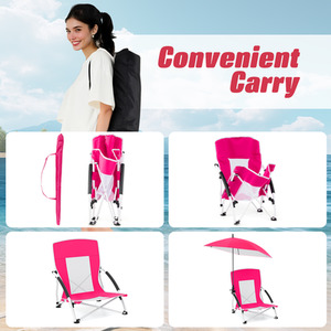 Beach Umbrella Chair by Costway