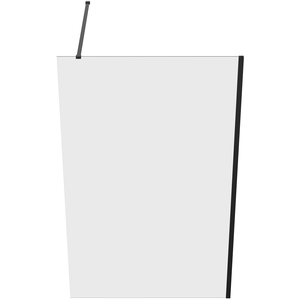 Black Walkin Shower Enclosure Easy Clean Clear Glass Shower Screen