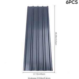Steel Corrugated Panels Set - Charcoal Black / 6 / S by Garden Sanctuary