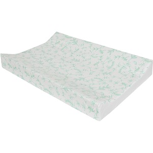 Anti-Roll Wedge Baby Changing Mat - Green Leaves / Green Leaves by Babycurls
