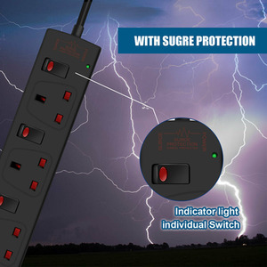 6 Gang Individual Switched Surge-Protected Extension Lead by ExtraStar