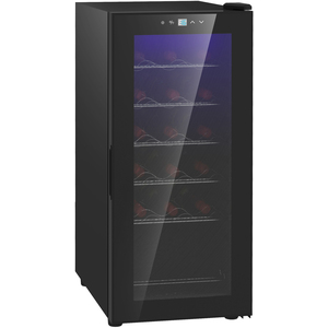 HOMCOM 50L Undercounter Wine Cooler Fridge - Black by HOMCOM