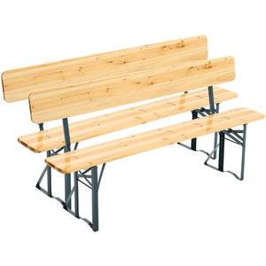 Outdoor Foldable Beer Trestle Fir Wood Table Bench Chair Garden Picnic Party - Light Brown / / / 22kg by Livingandhome