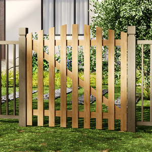 Solid Wood Garden Gate with Z-Shaped Structure by Livingandhome