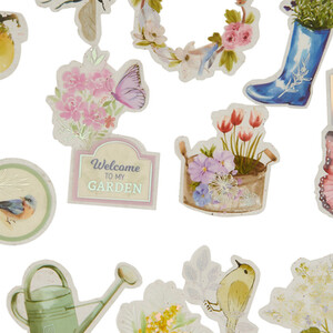 Pack of 18 Enchanted Garden Foiled Stickers - Multicolour