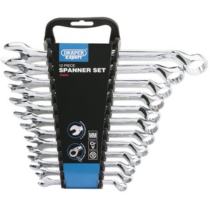 Draper Hi-Torq Metric Combination Spanner Set (12 Piece) - SILVER by Draper