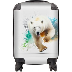 Charging Polar Bear Suitcase - White / 29l by Warren Reed - Designer