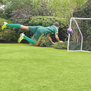 Charles Bentley 7ft x 5ft Metal Football Goal - White by Charles Bentley