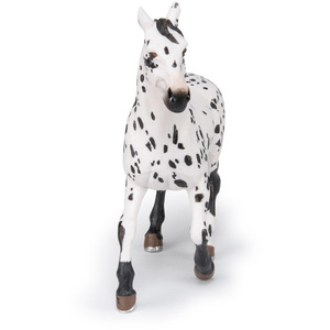 PAPO Horse and Ponies Black Appaloosa Horse Toy Figure - White by PAPO
