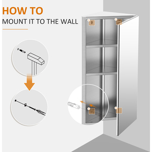 HOMCOM Wall Mounted Bathroom Mirror - Silver by HOMCOM