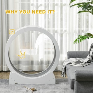 PawHut Cat Treadmill, Wooden Cat Exercise Wheel with Carpeted Runway by PawHut