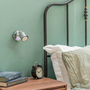 Benton IP44 Bathroom Spotlight Adjustable Wall Light - Chrome by ValueLights