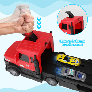 Electronic Large 2-in-1 Car Transport Truck Toy - Red